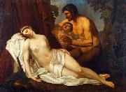 Annibale Carracci Venus inebriated by a Satyr oil painting